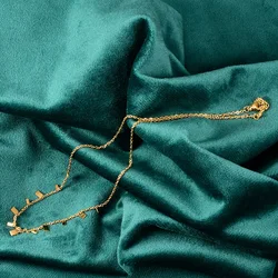 Best Selling Fashion Geometric Clavicle Chain Water Drop Necklace Women Rectangular Disc Stainless Steel Necklace