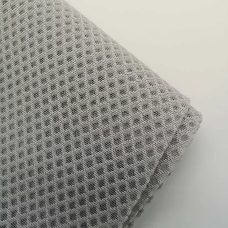 
recycled mesh clothing 100% polyester 3d spacer soft fabric for sports backpacks 3d pillow 