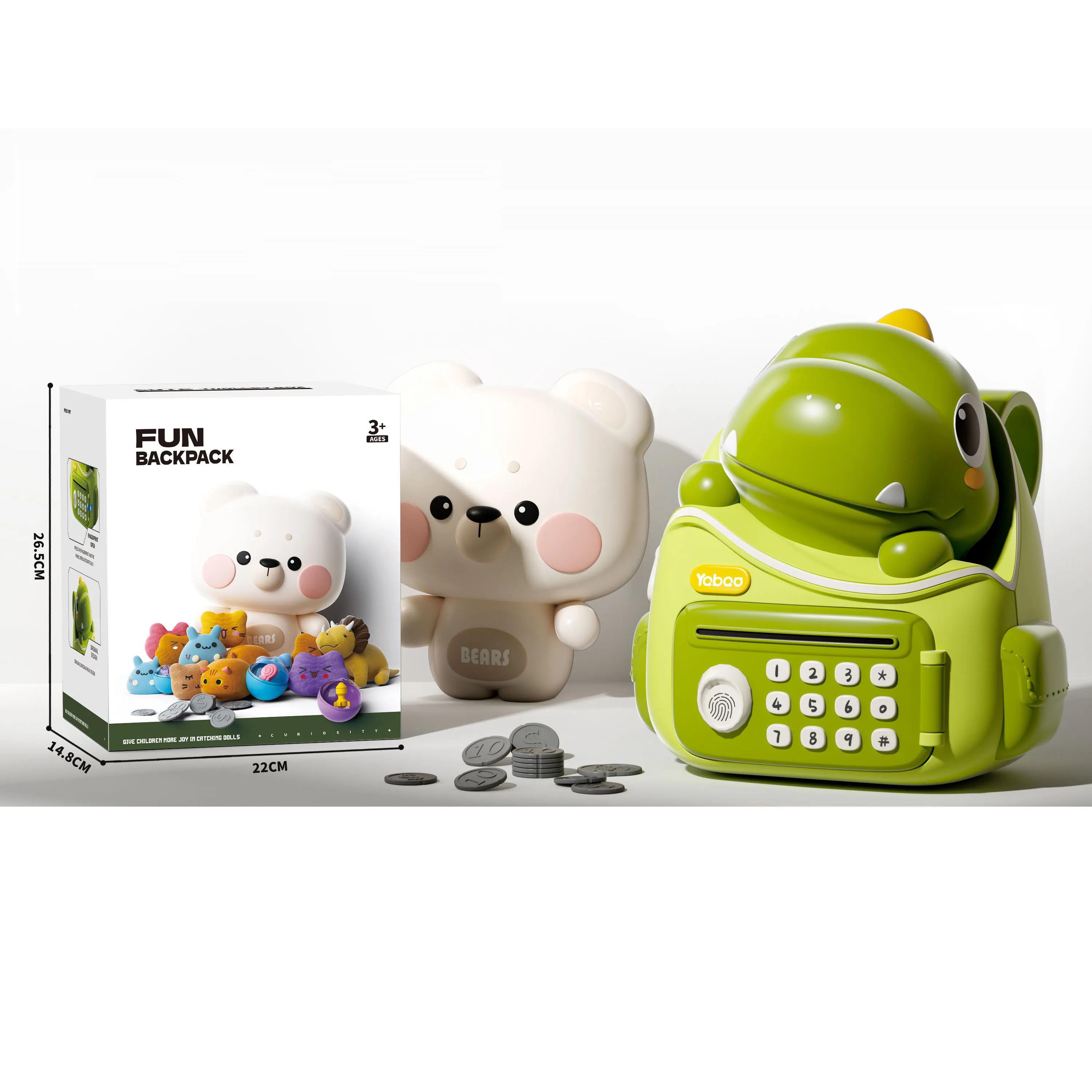 Unique Design Cartoon Bunny Electric Money Saving Piggy Banks Kids ATM Saving Bank Cash Money Box Toy for Girls