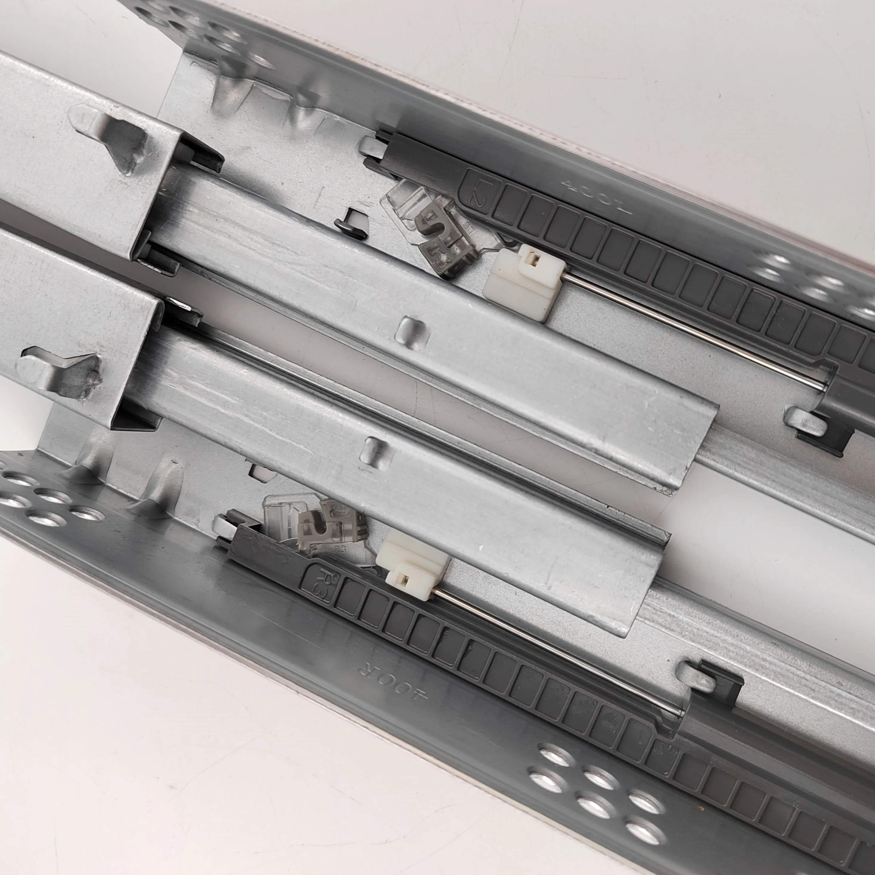 Custom Steel Concealed 3 Folding Drawer Guide Kitchen Metal Telescopic Cabinet Rails Soft Closing Heavy Duty Drawer Slides