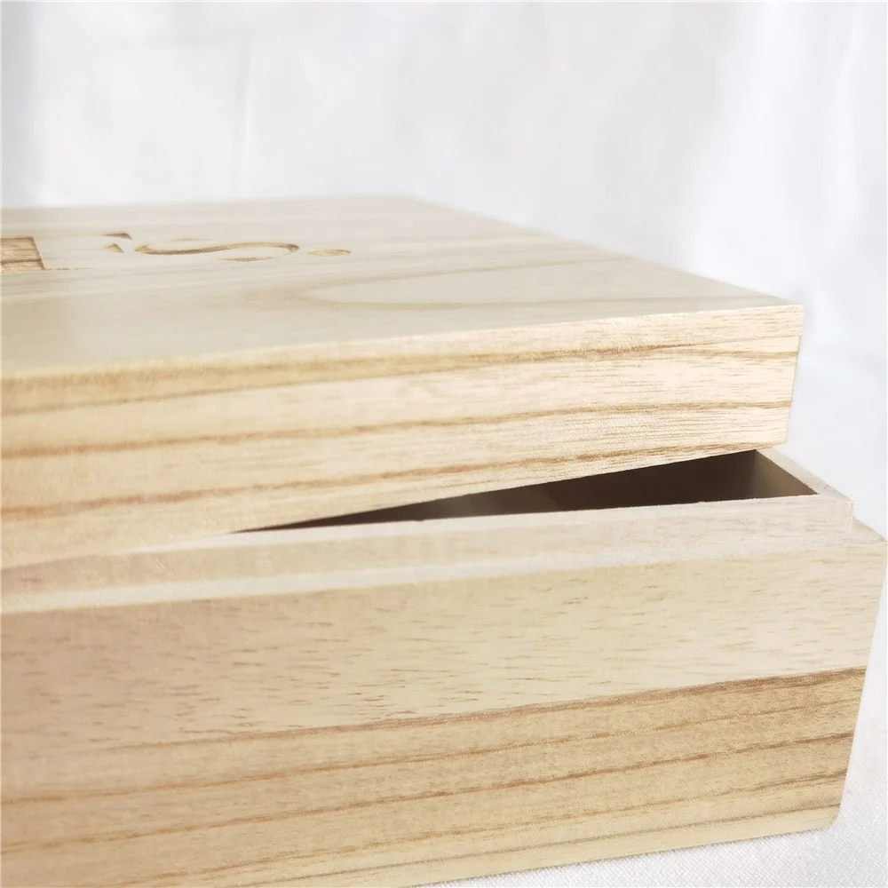Chuanghua Customized Wood Box With Laser Print Wood Boxes For Gift Pack Wooden Jewelry Box Laser Engraved Gifts Wholesale