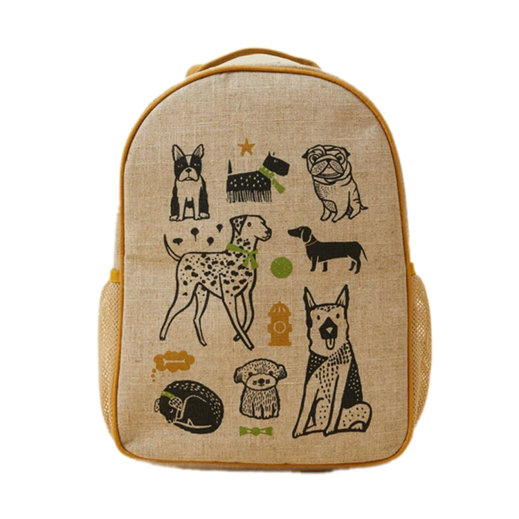 Hot Sale New Customized Teenager Book Bag Stylish Jute School Backpack For Kid