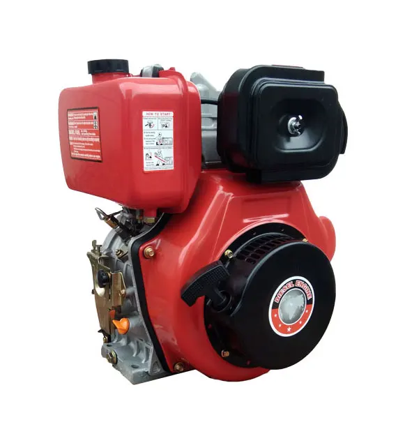 High quality China 4HP 5HP 10HP 12HP single cylinder 4 stroke air cooled small diesel engine with electric start motor