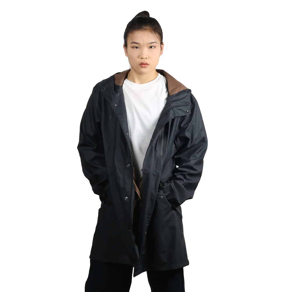 High Quality Rain Wear Mens custom Rain Jacket pu rainwear waterproof  PU rain jacket