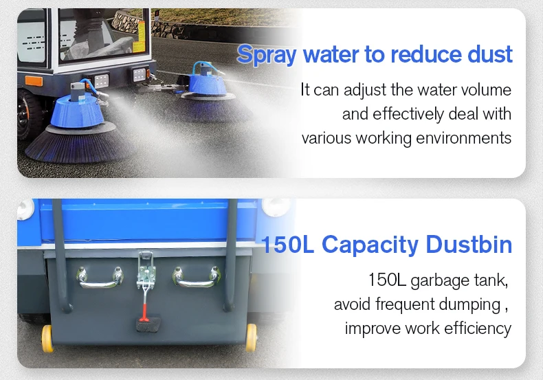 Electric Ride On Road Street Sweeper Industrial Floor Sweeper Cleaning Equipment