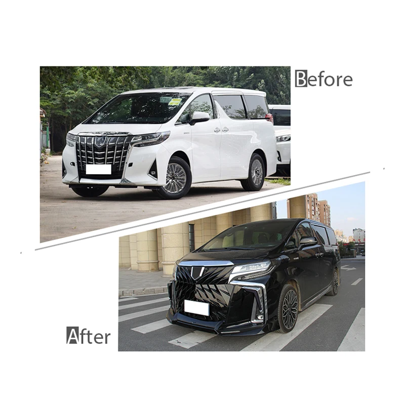 GBT drop shipping upgrade kit for alphard 30 Modified facelift wald bodykit include grille for toyota alphard bodykit