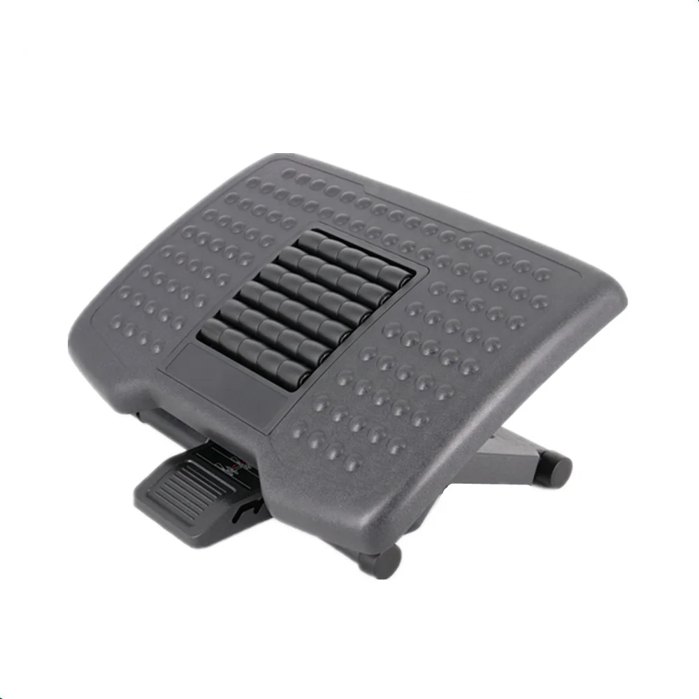 Adjustable plastic massage footrest for office use
