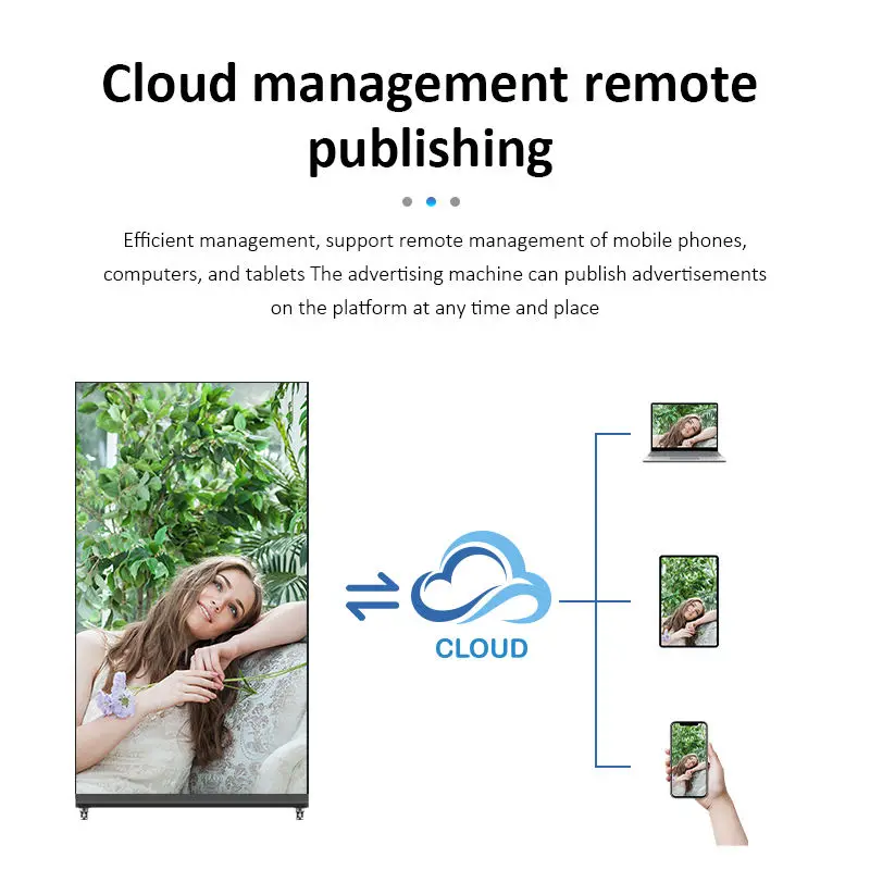 75 86 98 Inch Vertical Lcd Touch Screen Kiosk 4K Floor Stand Advertising Indoor Totem Full Screen Digital Signage And Displays