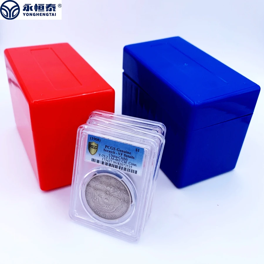 
Blue 10 Coins Pro Certified Coin Slab Storage Box For NPGS PCCB PCGS NGC ACG 