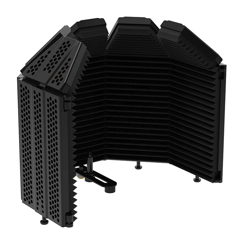 Newest hot selling factory 5 doors windscreen studio microphone mic isolation shield