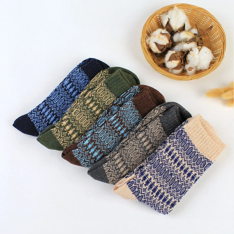 colorful rainbow socks heat thermal camel wool socks wool  women wool socks men