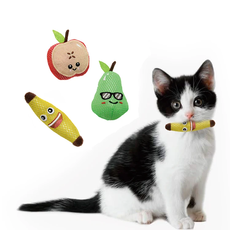 
Fruit Shape Cat Toy Durable Design Professional Manufacture Luxury Lifelike Mix Cat Toy 