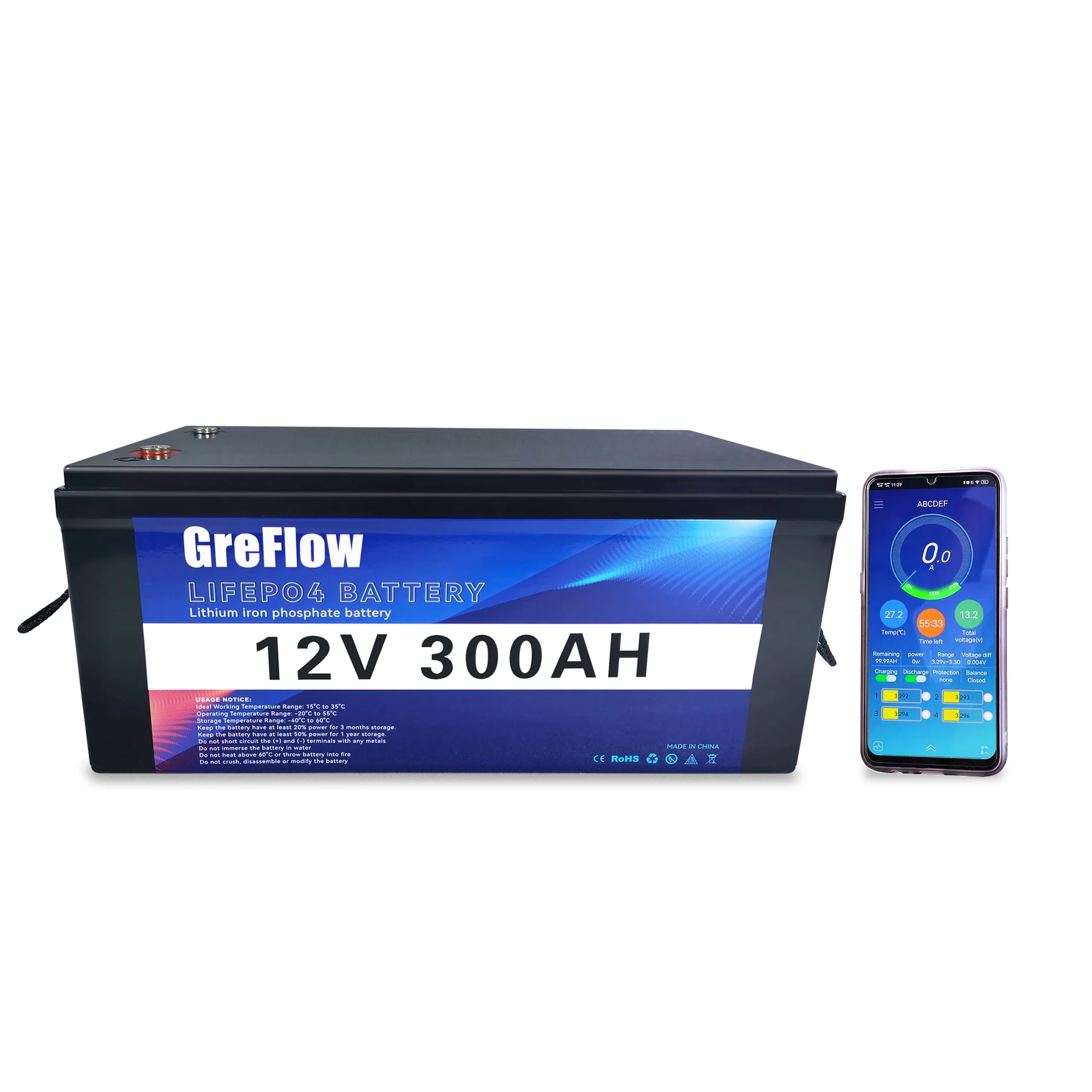 Rechargeable 12V Lithium battery 12V 300ah Phosphate Battery Packs 100ah 200ah 300ah solar cell for Energy Storage Battery