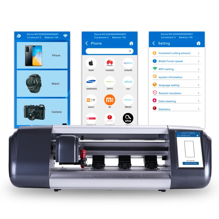 One-button operation smart protective film cutter plotter for any mobile models