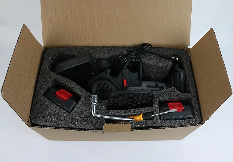 Mini Electric Chain Saw One-Hand Wood working Lithium Battery Pruning Chainsaw Wood Cutter Cordless Garden Rechargeable Tool