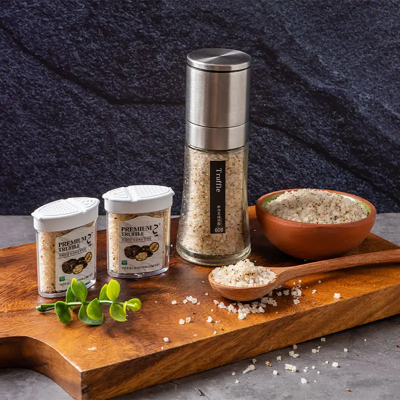 HAEYEAREUM3 PREMIUM TRUFFLE SEA SALT LO 60g GRINDER maintaining the taste and aroma of seasalt with a stainless steel grinder