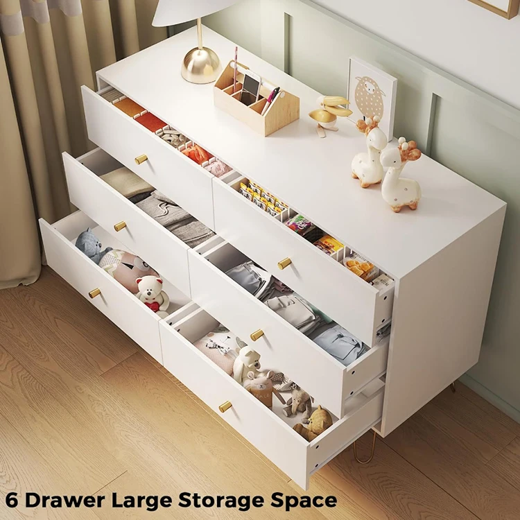 Modern design of chest of drawers storage organizer white chest of 6 drawers of bedroom