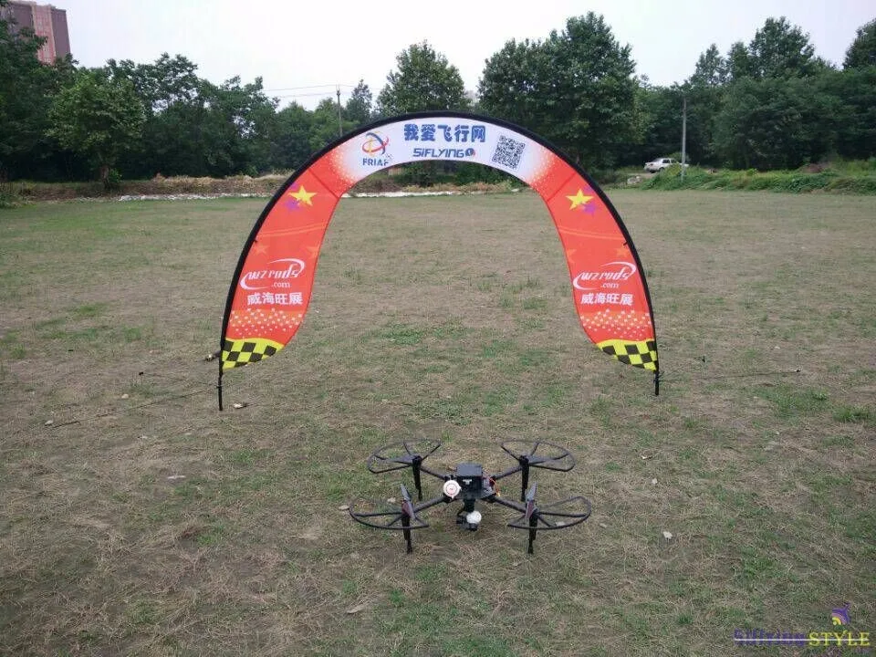 Горячие продажи рекламный дисплей Реклама индивидуальный дизайн Ткань Изображение Drone Racing Воздушная арка Кольцо Ворота