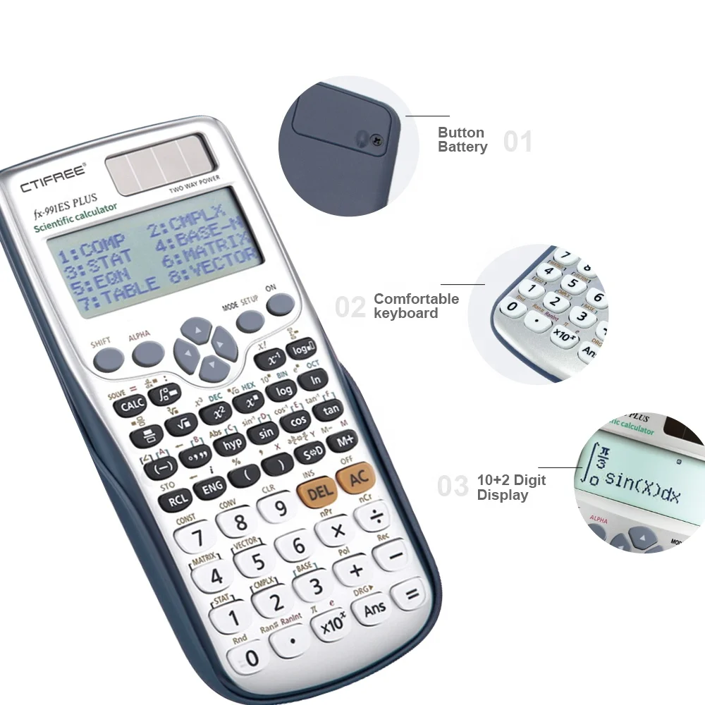 Scientific Calculator Fx-991es Plus School Examination 417 Calculatore Electronic Calculatrices Mathematic
