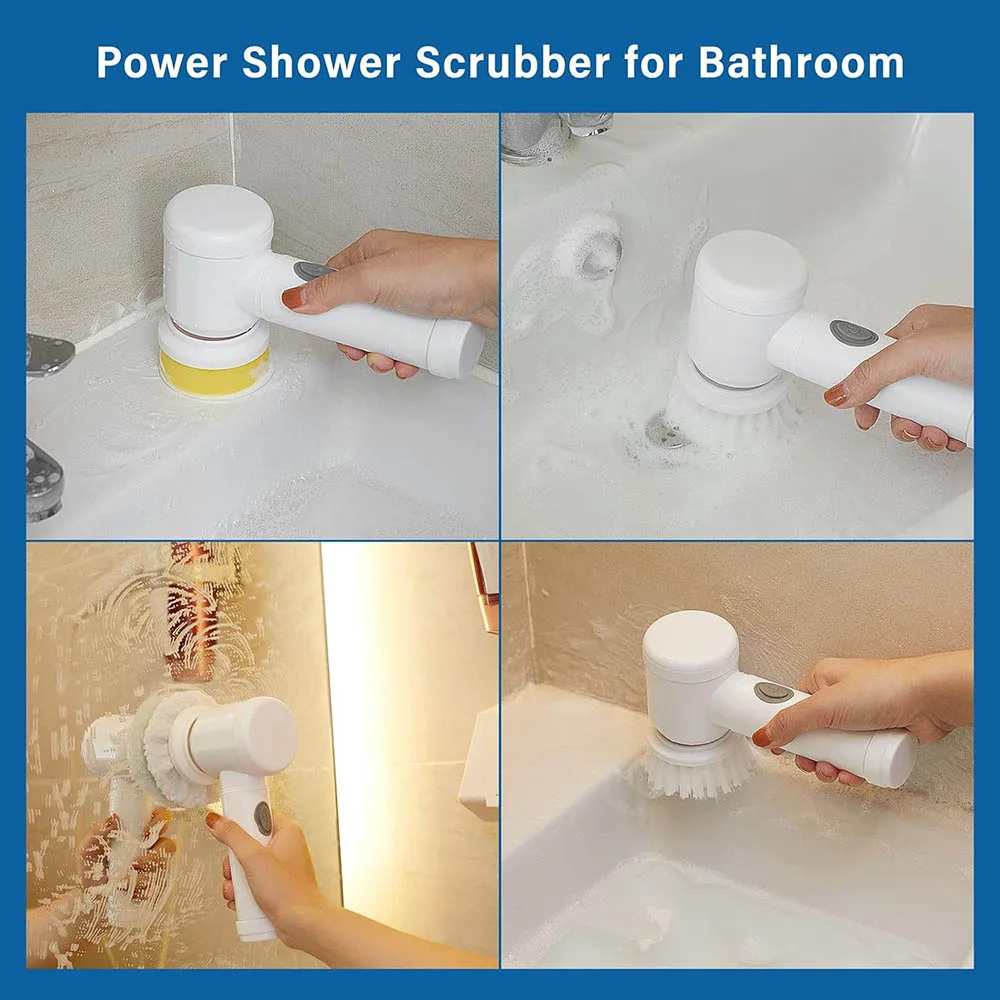 Hot Selling Household Cleaning Tools Polisher Sponge Electric Spin Brush IPX6 Multifunctional Spinning Electric Brush