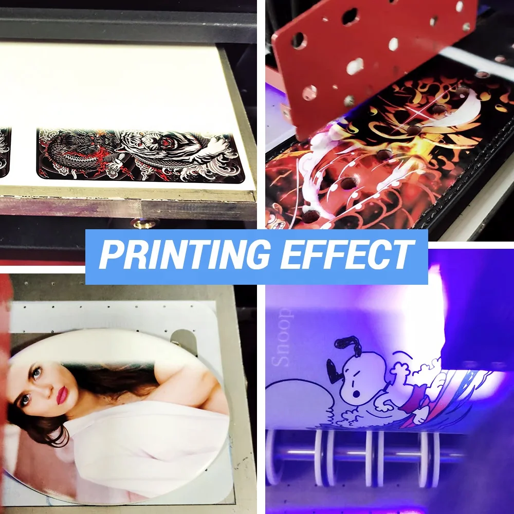 Small A3 Size 6 Color UV Flatbed Printer Mobile Phone Case Printer Phone Cover Printing Machine Inkjet Printer
