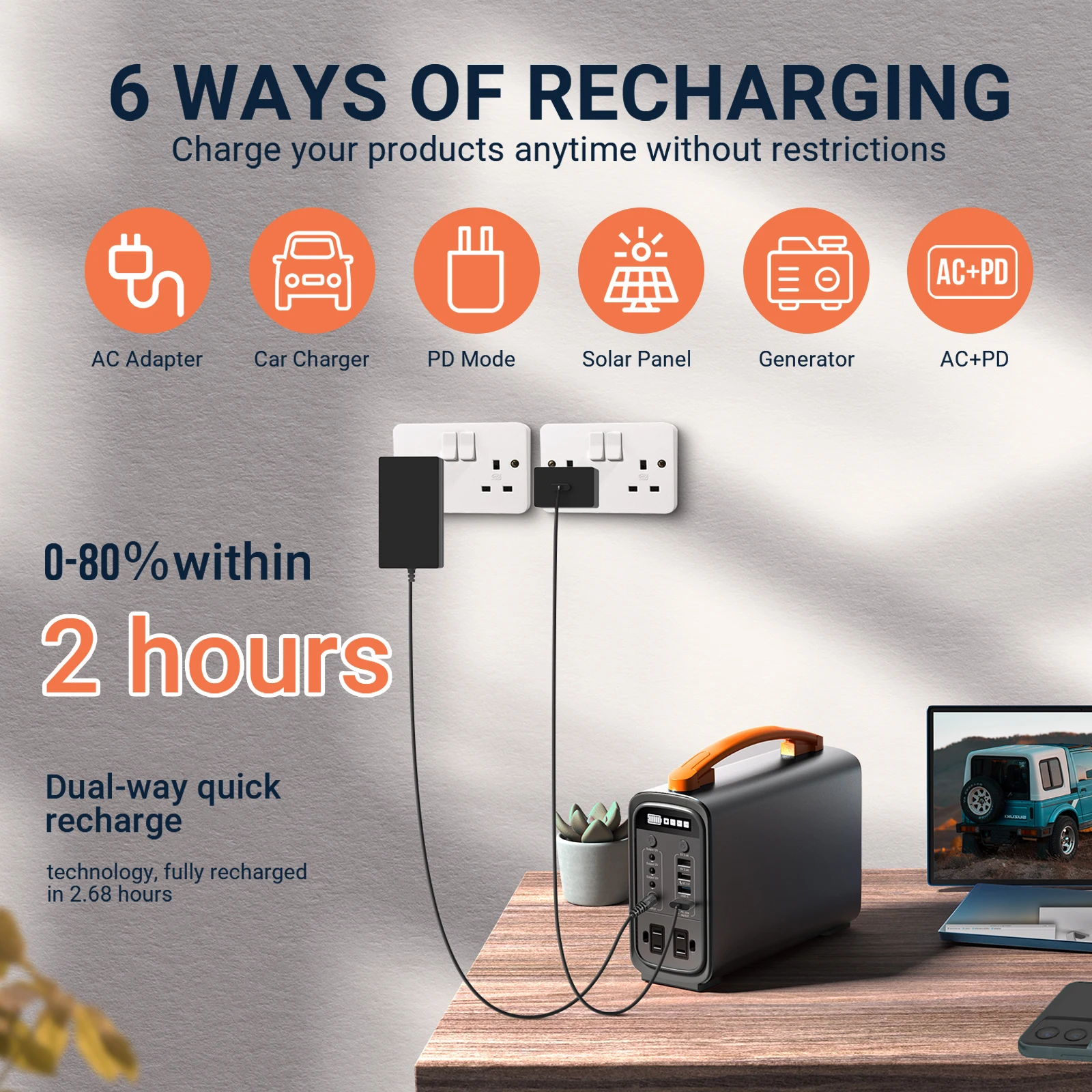 Outdoor 500w 1000w Watts Battery Bank Station With Solar Panel Generators Energy Portable Power Stations