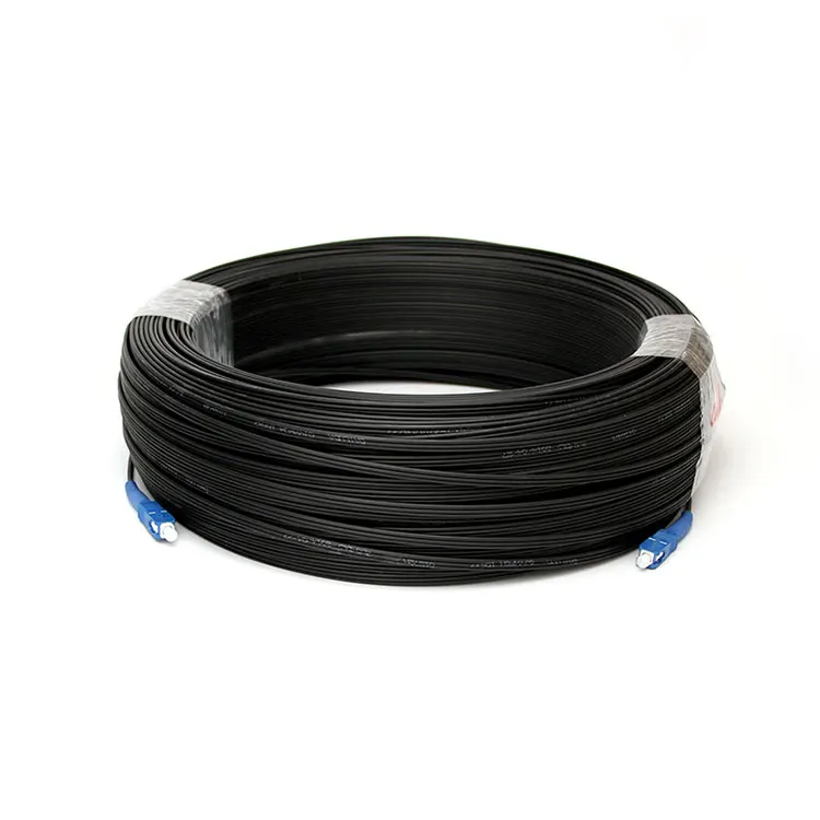 50M 100M 2000M 500M Outdoor FTTH Fiber Optic Drop Cable Patch Cord  SC to SC Simplex SM  Drop Cable Patch Cord