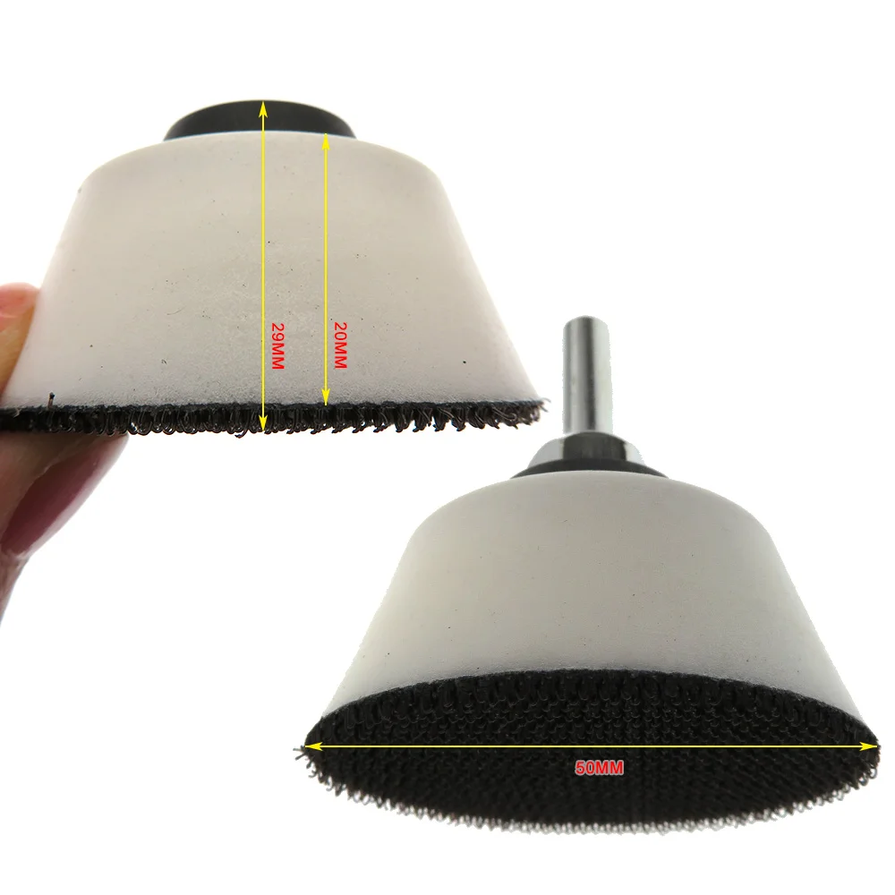 2 Inch 50mm Drill Pad Sanding Pad Backing Pad Hook and Loop Backup Plate Come with 6mm Shank for Power Tools Accessories