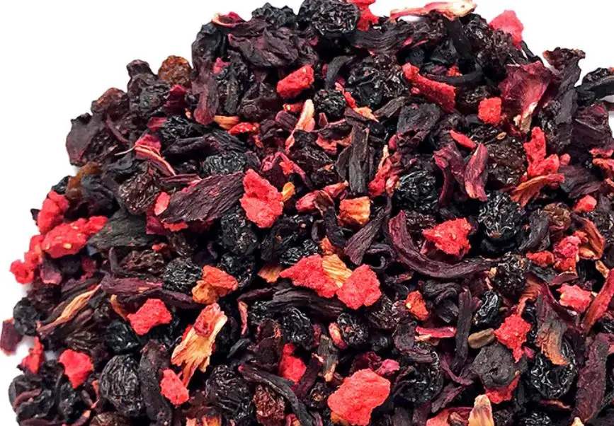 Premum loose dried fruits Blueberry Strawberry  flavor tea  Black Currant berry tea factory wholesale price
