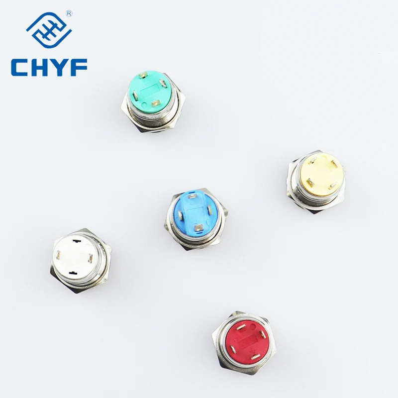 12mm Screw Terminal Momentary Push Button Switch Horn Button Switch with hardness and connector