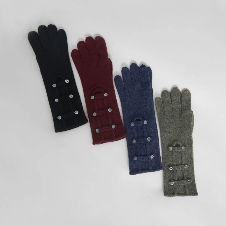 Оптовая Продажа Уличные теплые однотонные Варежки длинные руки толстые эластичные роскошные мягкие зимние женские 100% на заказ кашемировые вязаные перчатки