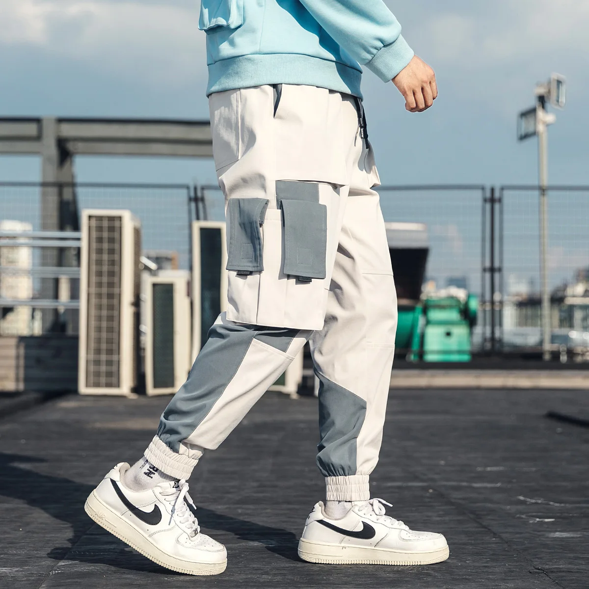 new design High quality winter warm casual pants mens fashion cargo pants with bellow pocket black trousers custom logo mens