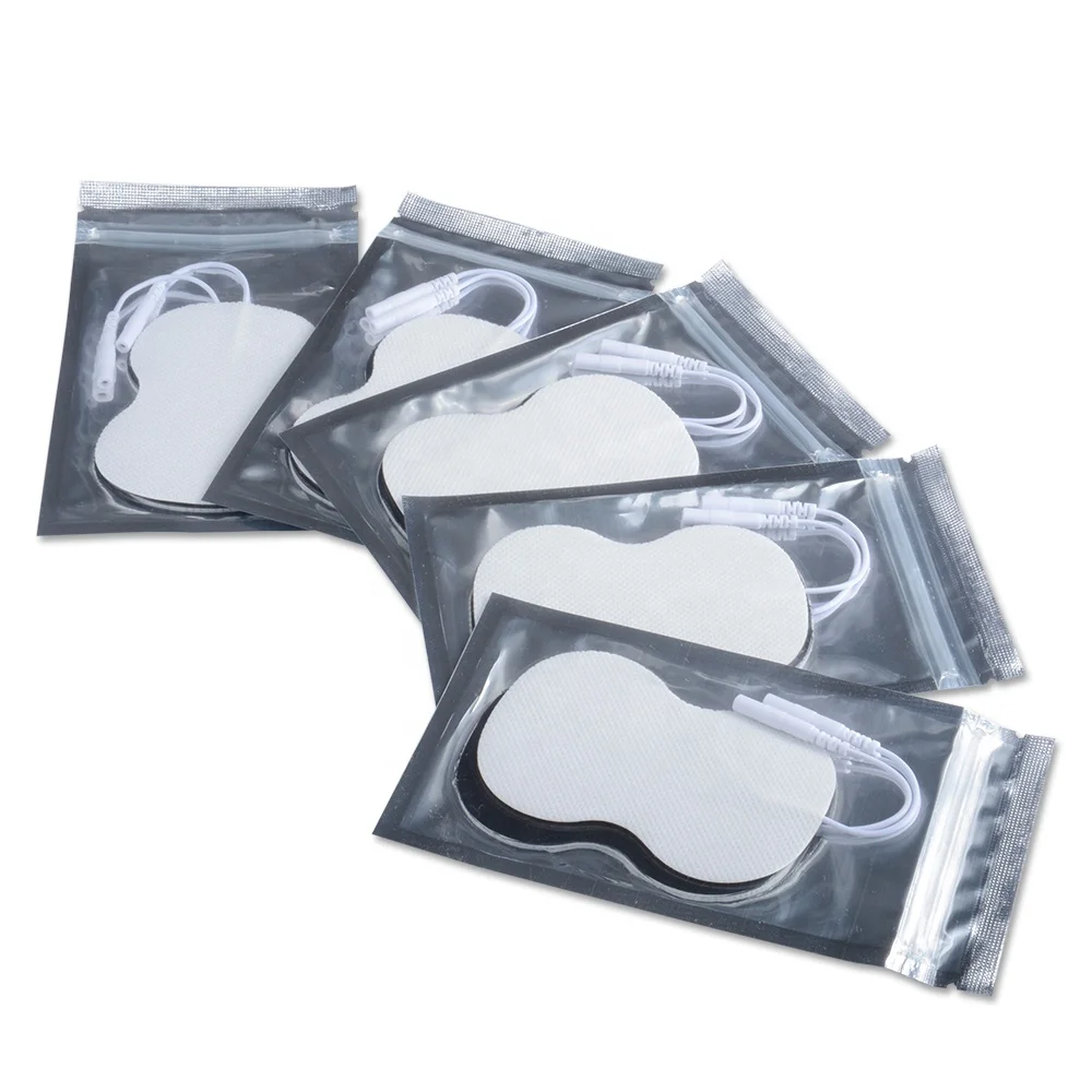 Reusable Self-adhesive Gel Patches Pear Shaped TENS Unit Pads For Muscle Pain Relief Body Massage Therapy Gourd Electrode Pads