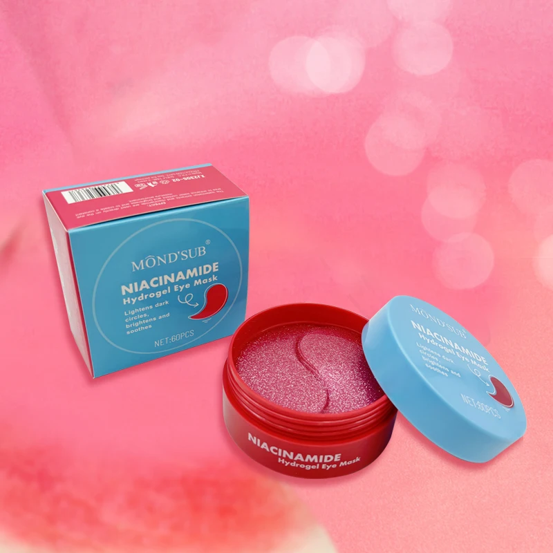 Custom Glitter Crystal Collagen Eye Mask Care Brightening Sheet Hydrogel Under Eye Patches Gel Hydrating Eye Pad For Dark Circle