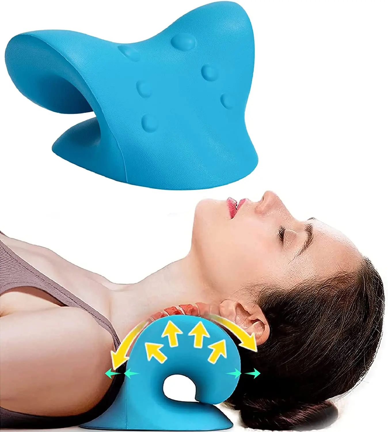 PT Custom Cervical Pillow For Neck Pain Relief Ergonomic Chiropractic Neck and Shoulder Relaxer Pillow Cervical Traction Pillow