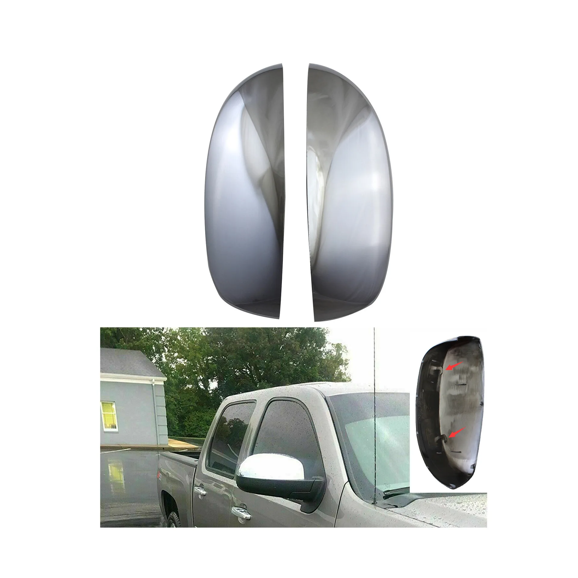 Hot Sale Car Accessories Exterior Decoration ABS Chrome Mirror Cover For Chevrolet Tahoe Yukon Surburban 2007-2013