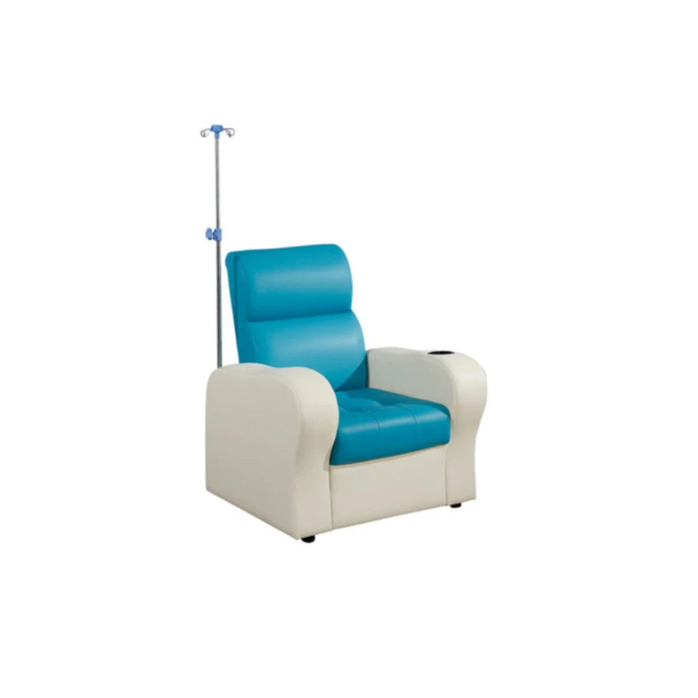 Luxury High Quality Manual Medical Recliner Transfusion Chair Infusion Chair With Iv Pole And Dining Table