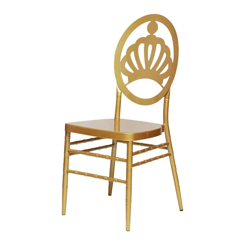 Wholesale chiavari chairs used party stackable for party Luxury metal gold banquet wedding chair party chairs wedding