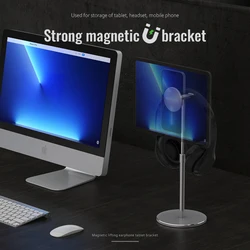 2 in 1 Desk situation for airpods max stand phone magnetic bracket Metal aluminum alloy luxury Holder headphone stand for ipad