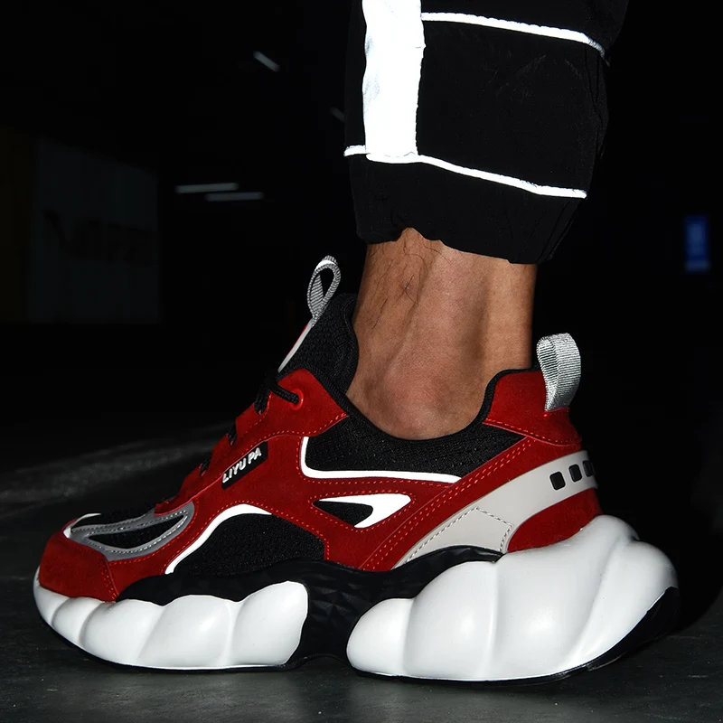 
Chaussure Sport Homme Mens Chunky Sneakers Light Weight Light Reflective High Fashion Christmas Style Hotsale for Mens Shoes 
