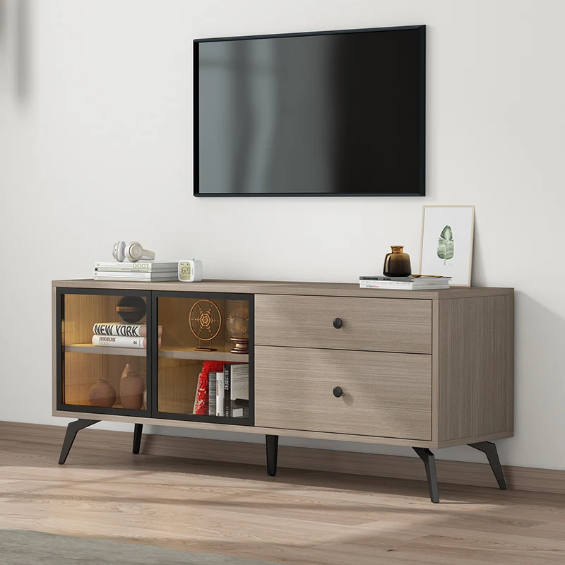 Enjoy Smart Home Gold Supplier Design Novel Modern Luxury Cabinet TV Rack Cabinet With Light