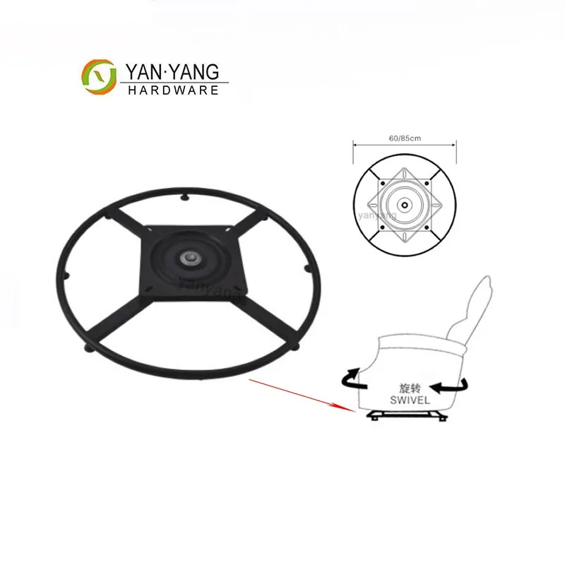 Yanyang Factory Sale 10 Inches Furniture Hinge Round Rotating Swivel Turntable Plate For Sofa Chair