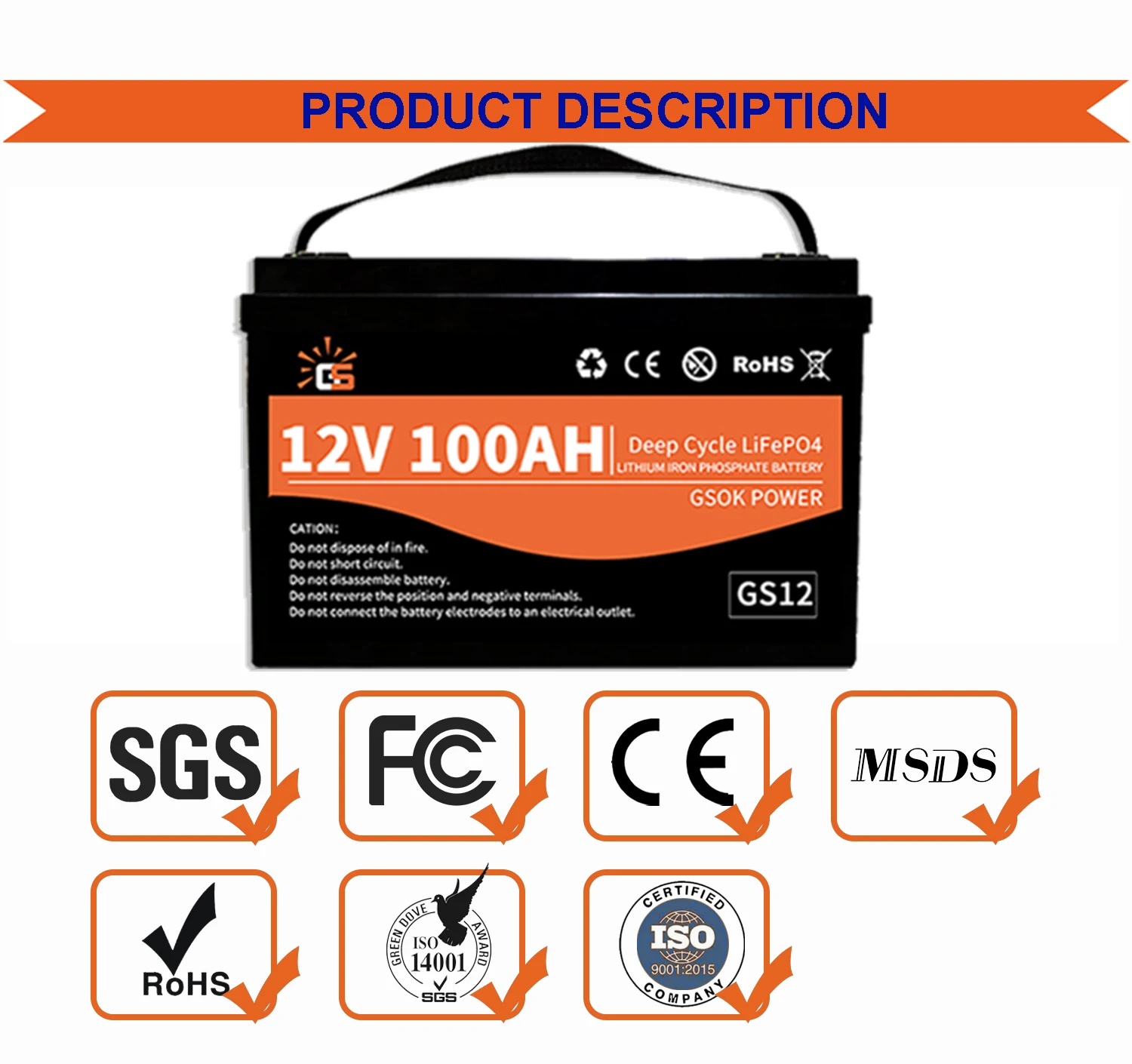lifepo4 bms 12v 100ah 200ah 300ah bluetooth battery pack lithium rechargeable solar pack with BMS