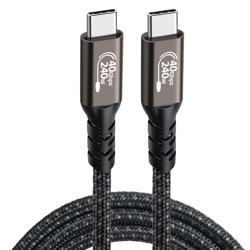 USB4 240W Type c Cable 40Gbps Data Transfer Full-Featured USB C 8K HD Video Monitor Cable for MacBook