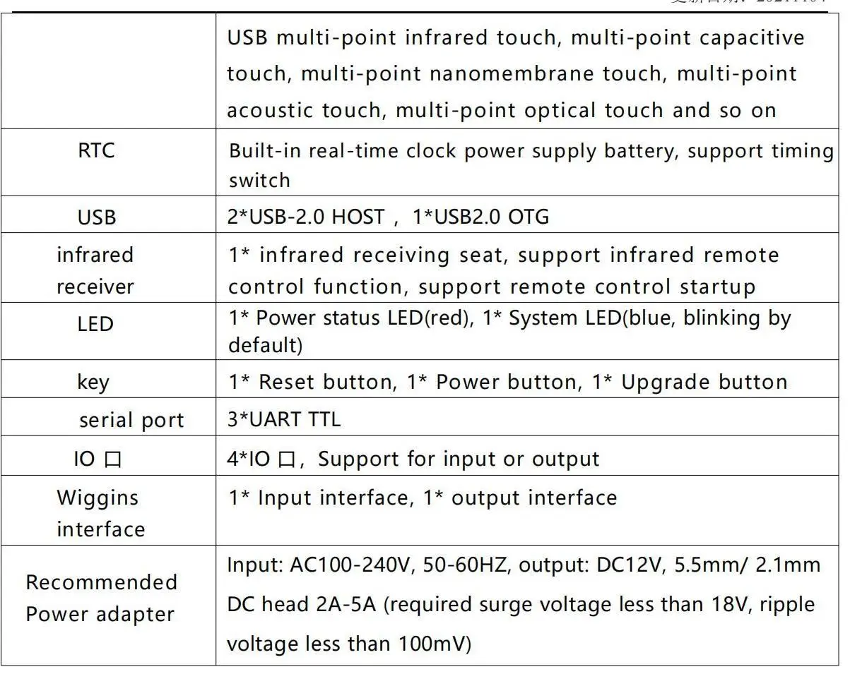 Automatic industrial control machine industrial embedded computer Android four core RK3288 Android Pcba Motherboard