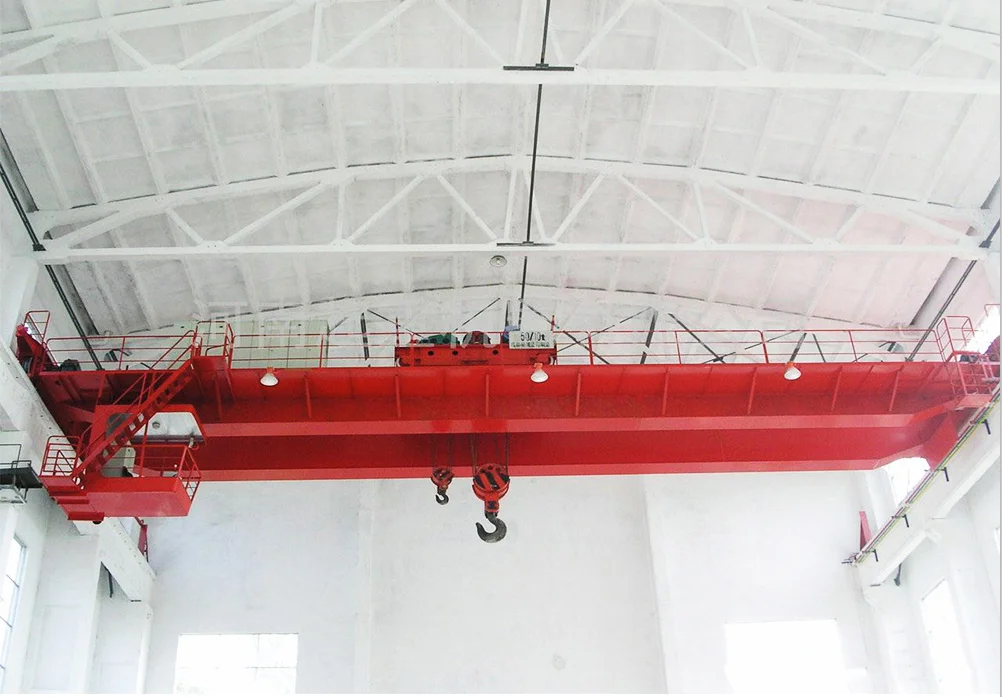 Real 01 heavy duty 5ton double girder bridge crane overhead bridge crane monorail auxiliary hook bridge crane