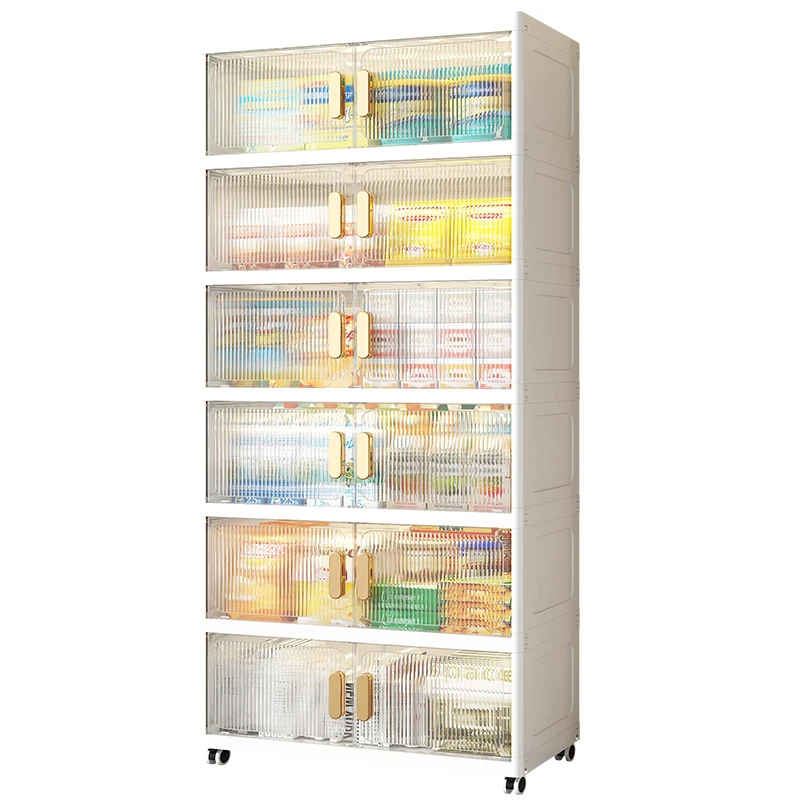 House use Multi-Layers  storage  Toys clothes organizer Space Saving  Storage Box Transparent Storage Cabinet