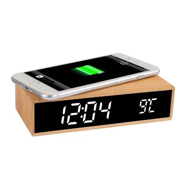 New creative led alarm clock wireless charge 5w wireless fast charge multi-functional digital clock