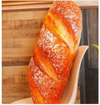Newly  Simulated Bread Shape Pillow Toys Super Soft Lumbar Baguette Back Cushion Funny Food Plush Stuffed Toy