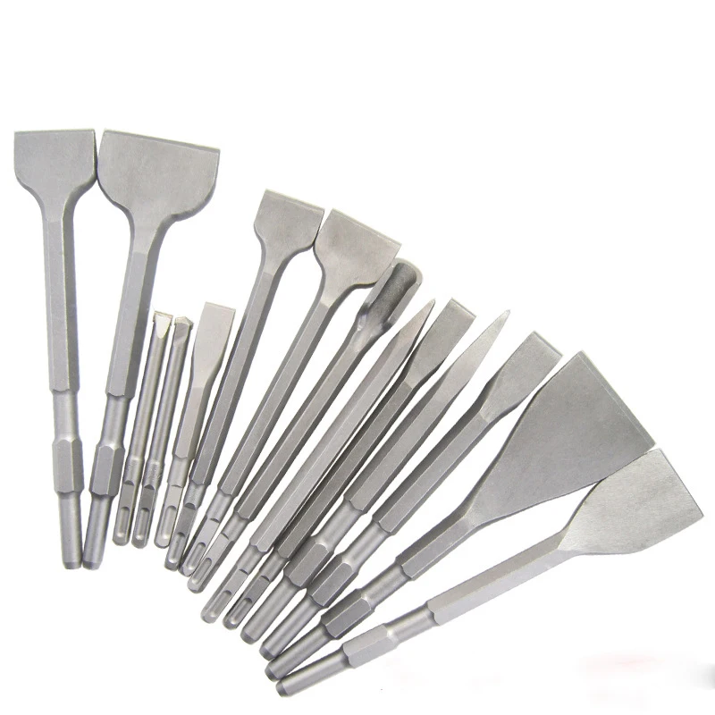 Hex Chisel Customized Bull Point Air/ Pneumatic Electric Hammer Drill Chisel Set For Stone Concrete